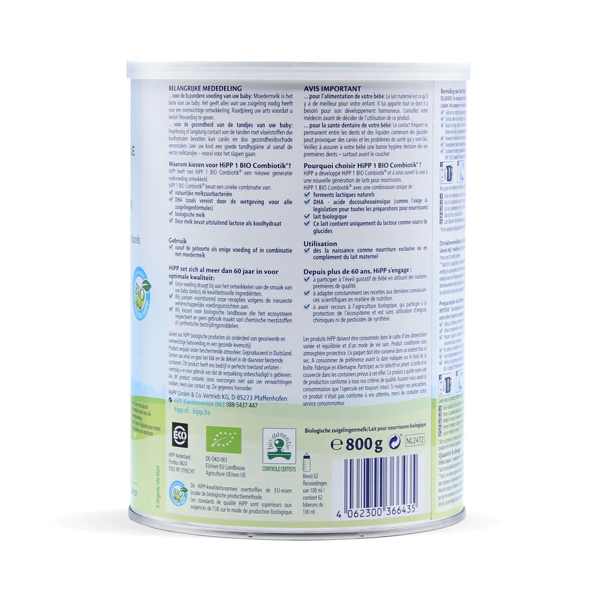 
                  
                    HiPP Dutch Stage 1 Combiotic Infant Milk Formula (800g)
                  
                