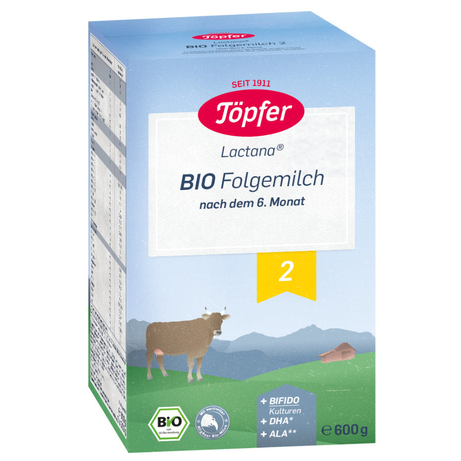 Topfer 2 Bio Lactana 600G - Follow-On Organic Milk After 6 Months